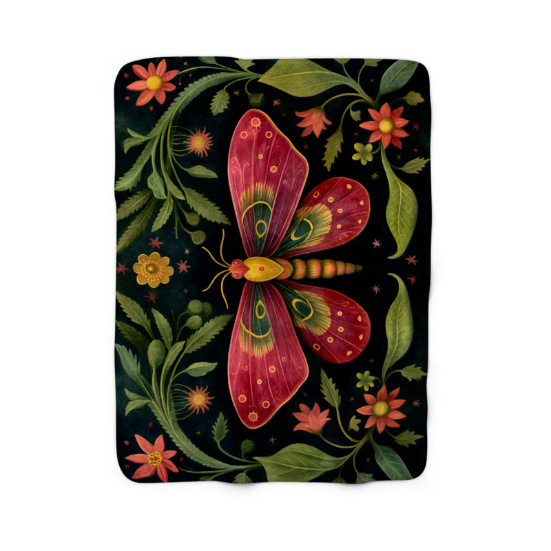 Couverture Moth Meadow Melody, L 50 po x L 60 po