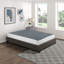 Base de matelas pour grand lit en métal noir - Revêtement en tissu texturé avec 12 supports, capacité de poids de 700 lb, assemblage simple, hauteur de 8,5 po, fabrication à 12 lattes, installation facile, hauteur de 700 lb-374824181