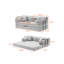 Linso 78.74" W x 35.43" D x 16.14" H 3-Seat Corduroy Convertible Sleeper Sofa