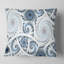 Spirale blanche avec art fractal bleu - coussin imprimé abstrait-30422706-30422708