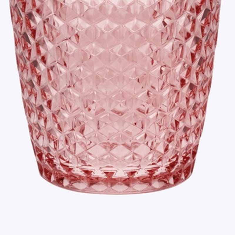 Verres en diamant taillés en acrylique, 19 oz liq., Rose