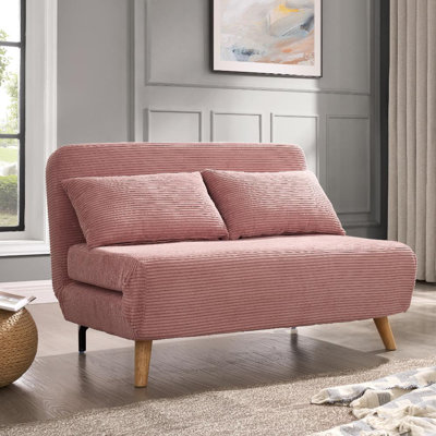 Keller Blue Teddy Fabric Single Chair Futon Sofa Bed