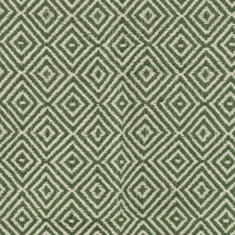 Jeté géométrique en coton tissé vert 50 po x 60 po avec franges