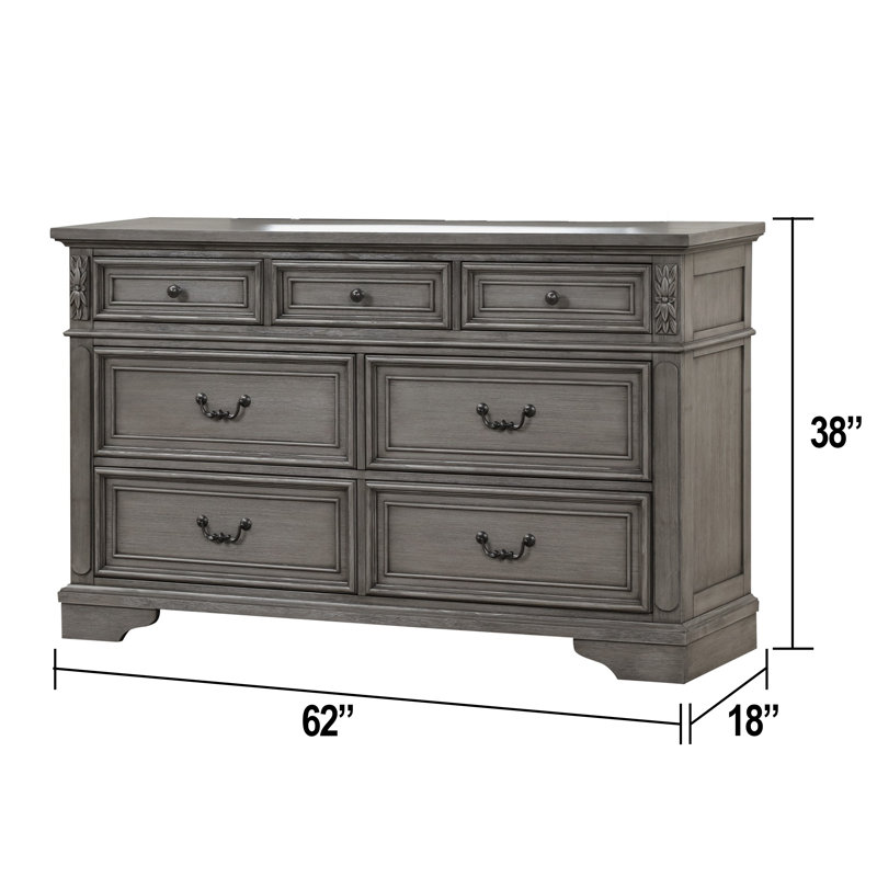 Azoriah 7 - Drawer Dresser in Gray