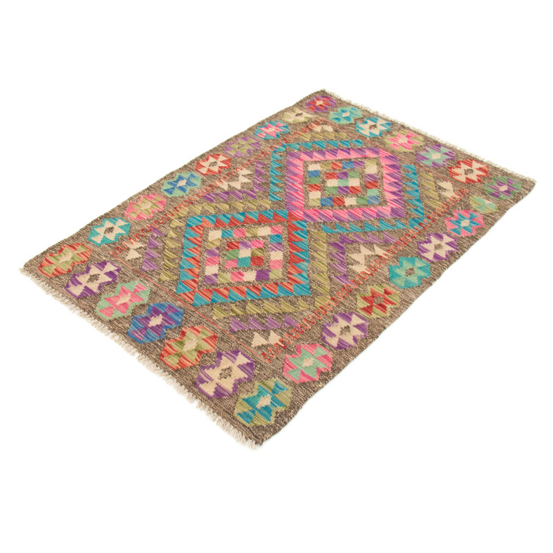 Geometric Hand Woven 83cm X 124cm Area Rug