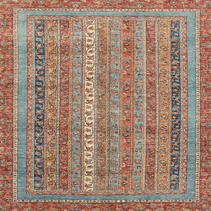 Tapis abstrait moderne 2612, Carré 8 pi