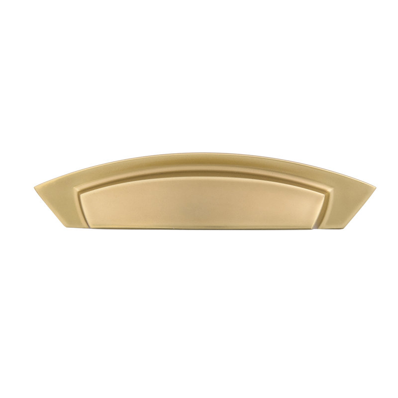 Velocity Kitchen Cabinet Handles, Solid Core Drawer Pulls for Cabinet Doors, 3" & 3-3/4" (96mm), Flat Ultra Brass
