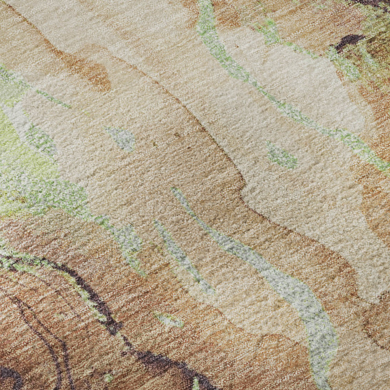Tapis abstrait lavable à la machine de qualité supérieure Verlin AMF1785, Rectangle 2 pi 6 po x 3 pi 10 po