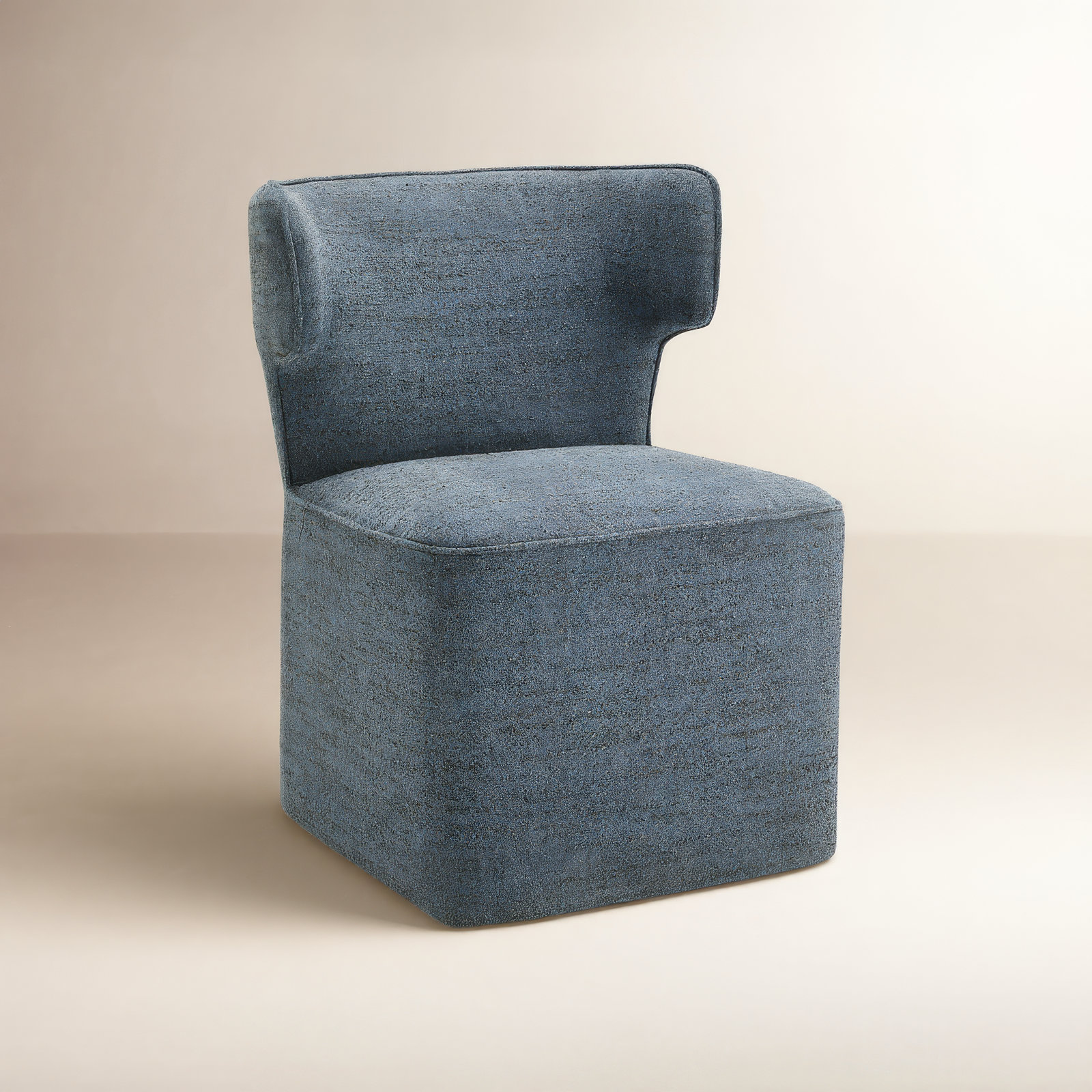 Sardinia Dining Chair, Mellow Steel Blue Boucle