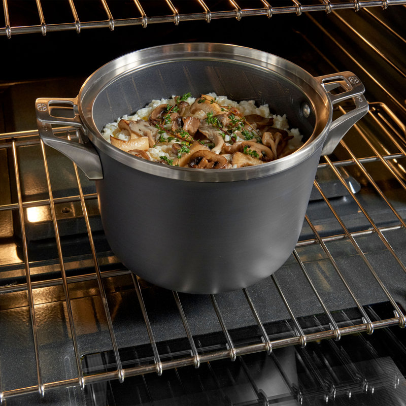 Calphalon Premier 12-Quart Black Hard-Anodized Nonstick Stock Pot with Lid