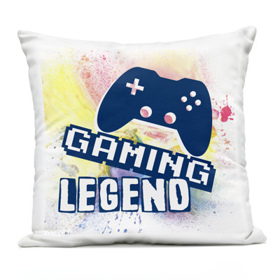 Retro Gaming Legend Design by Marcus Prime Outdoor Printed Pillow