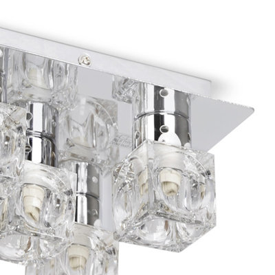 Monstair Glass Semi Flush Mount