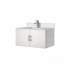 Ensemble de meuble-lavabo simple 36 po x P 22 po avec plateau en marbre de culture et robinet-50748730-50748729