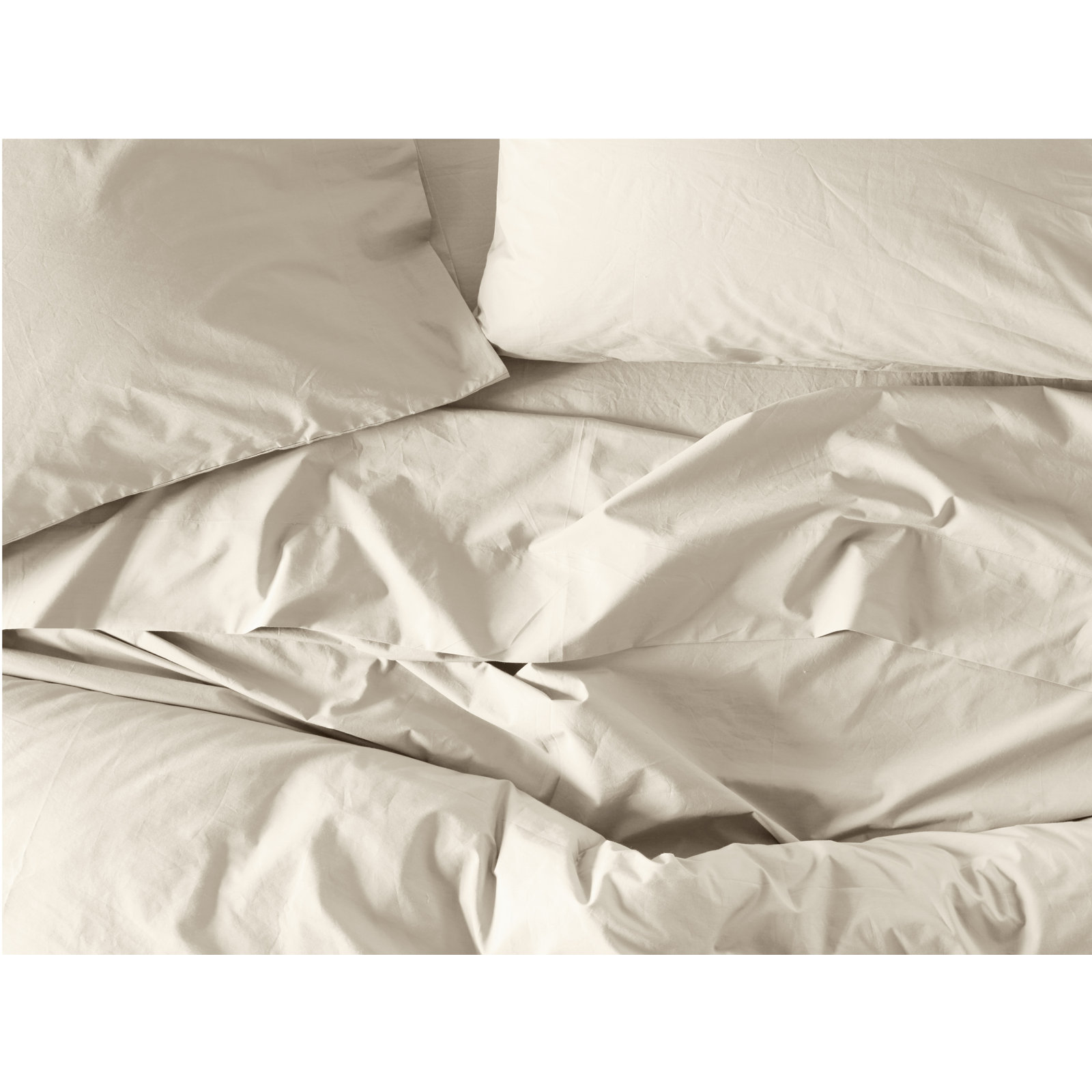 Refined Organic Percale Percale Flat Sheet, Twin Flat Sheet, Natural