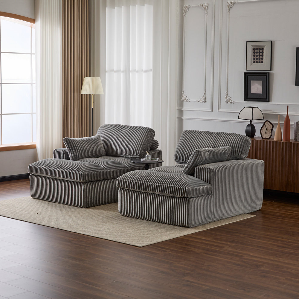 Photo inspiration: Visual Reference: Wrought Studio Double Chaise Lounge Chair Indoor Oversized Upholstered