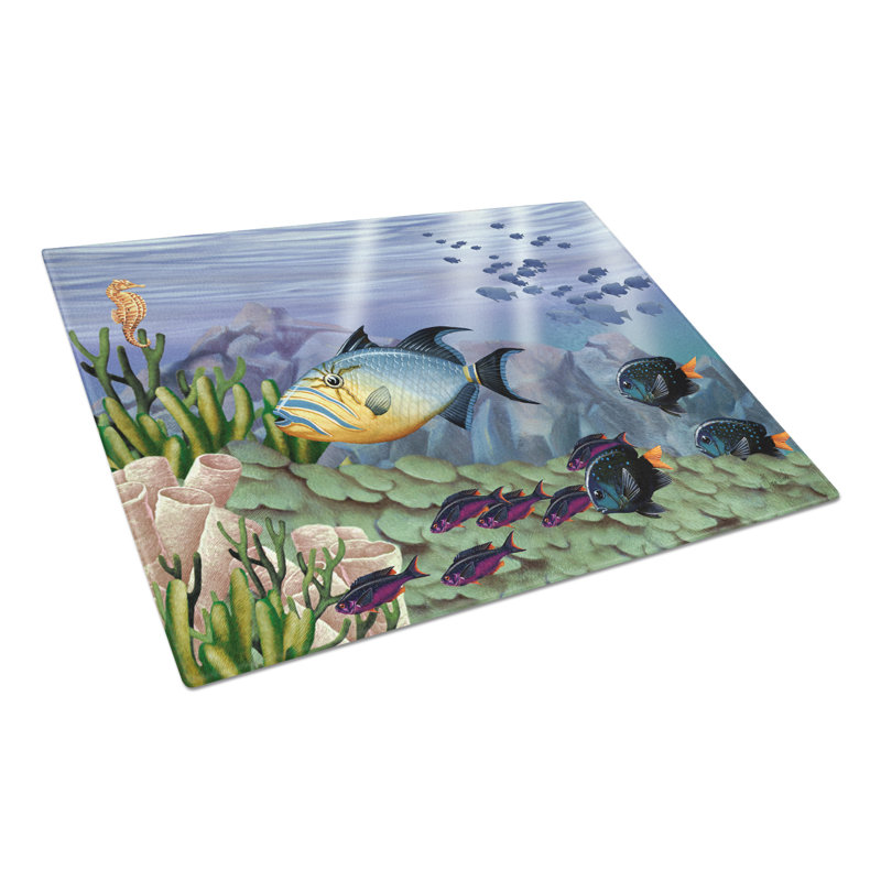 Planche à découper en verre 10 trésors caroline Undersea Fantasy