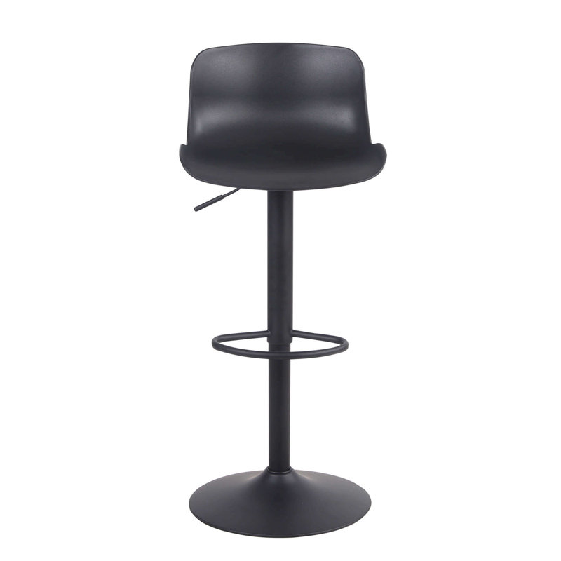 Khyree Swivel Adjustable Height Counter Stool, Black