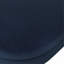 Banc de rangement ovale, flanelle avec pieds en métal - bleu foncé-130075117-130075122