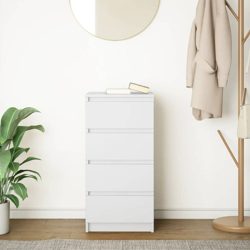 Sideboard 37.5X35x76 Cm Engineered Wood, White