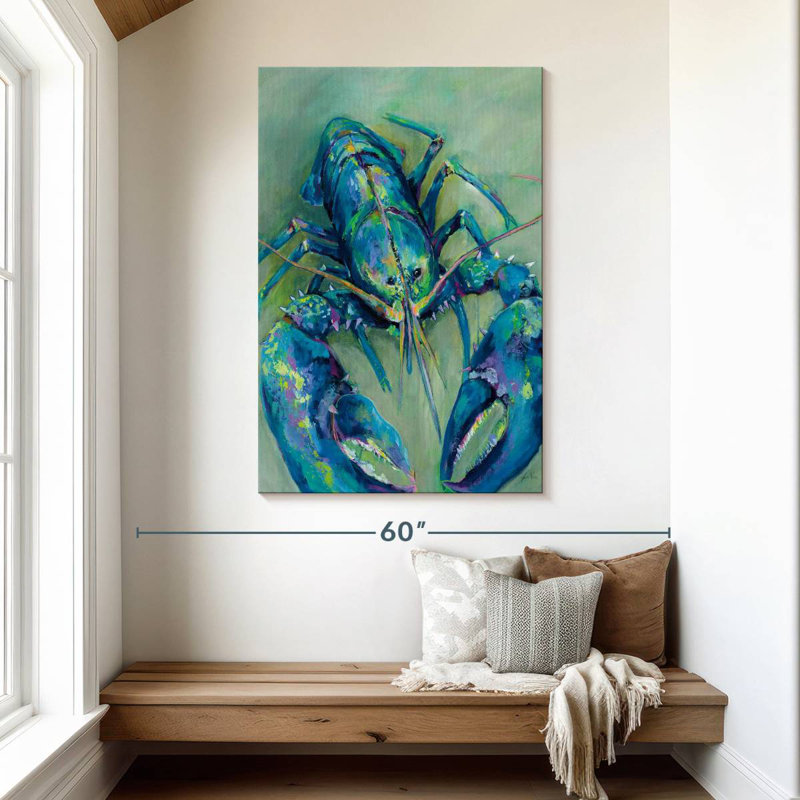 Homard bleu-vert Brampt, H 48 po x l 32 po