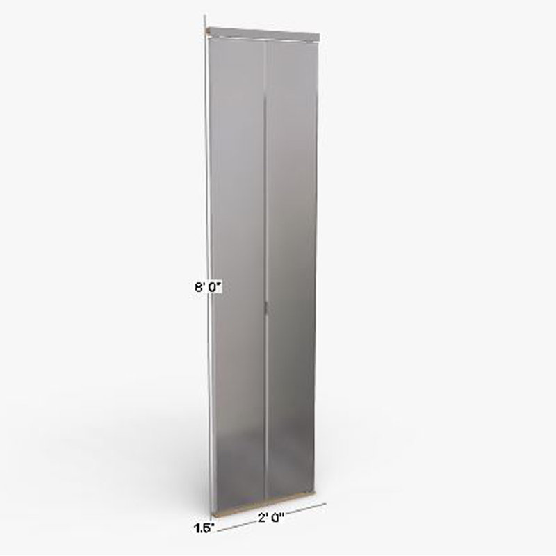 Porte pliante en panneau de fibres à densité moyenne, 24 po x 96 po, Blanc