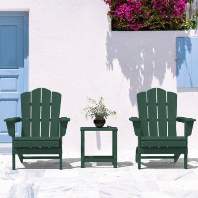 Wolak Plastic/Resin Folding Lightweight Adirondack Chair
