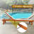 Olari Outdoor Eucalyptus Wood Chaise Lounge