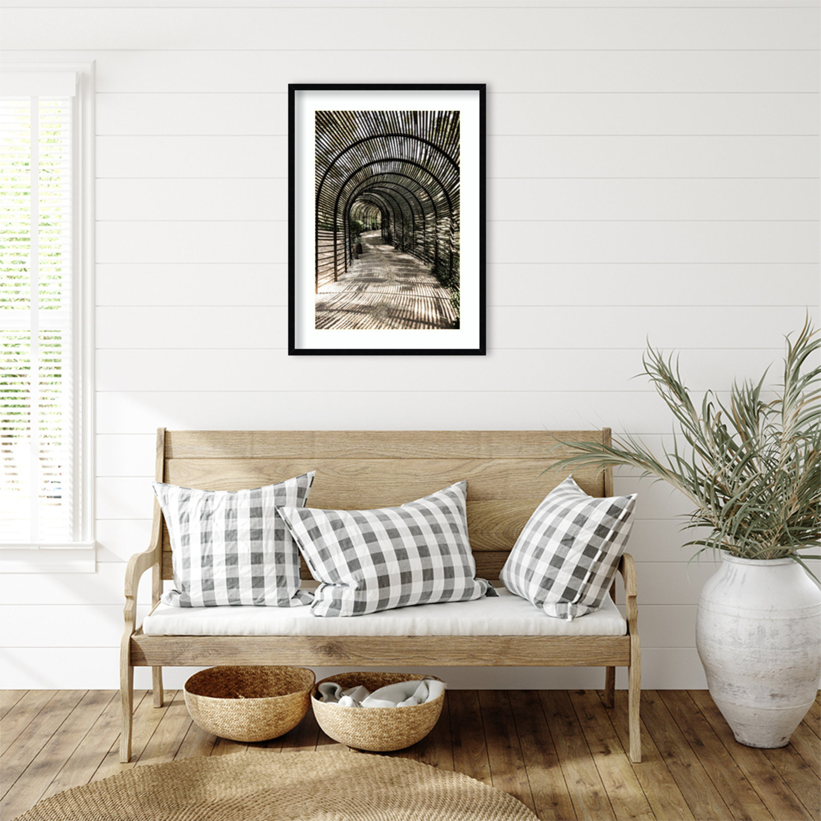 Nihan "Shadow Garden" Print, Black , 33" H x 24" W