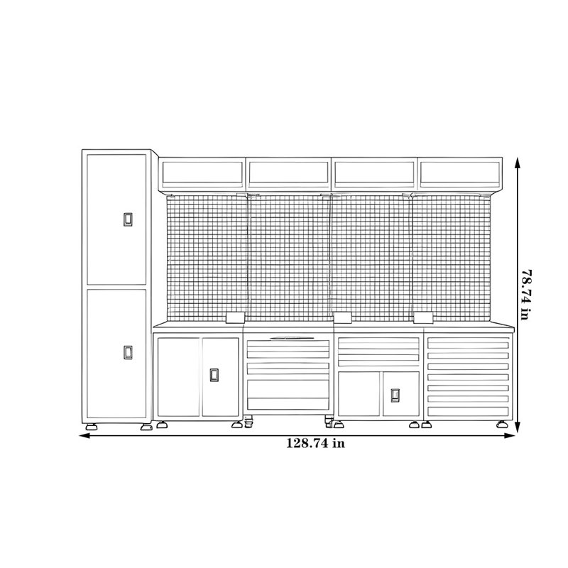 Armoire à outils en métal robuste pour l'industrie automobile