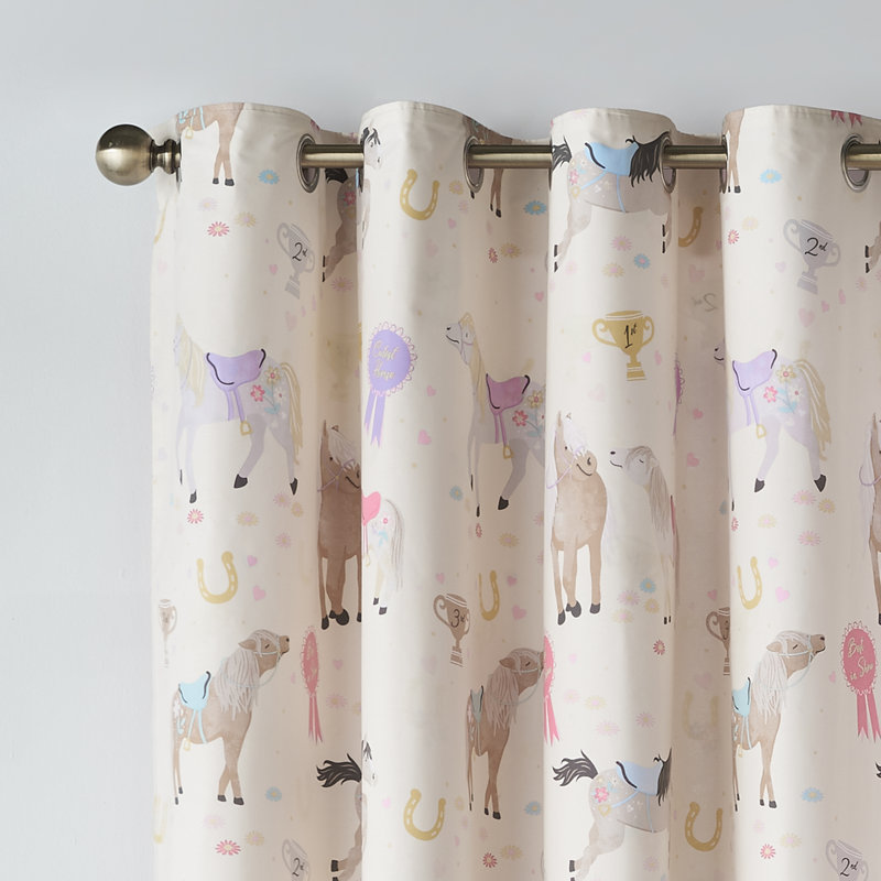 Cotton Blend Semi Sheer Curtain Panel Pair
