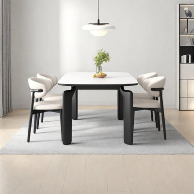 Elephant Legs Solid Wood Dining Table