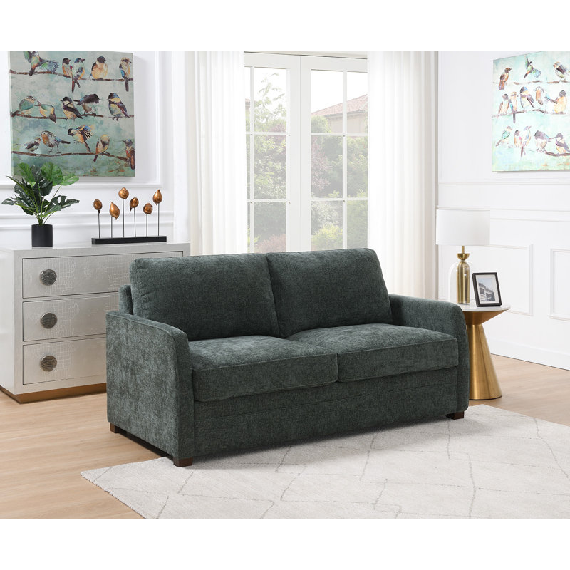 Emma Compact 2 Seater Sofa Bed, Moss