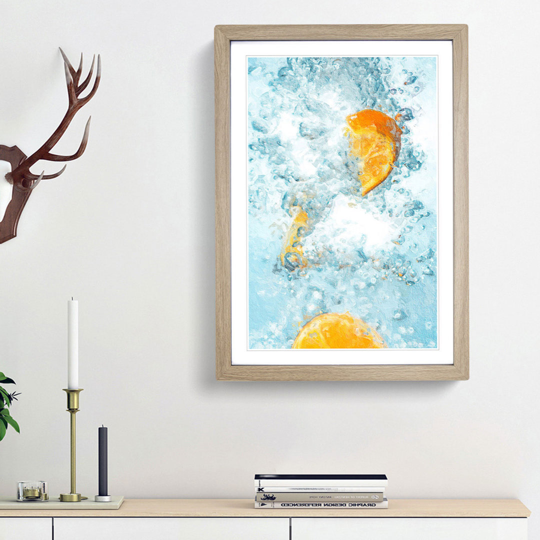 Orange in the Water - Picture Frame Painting Print