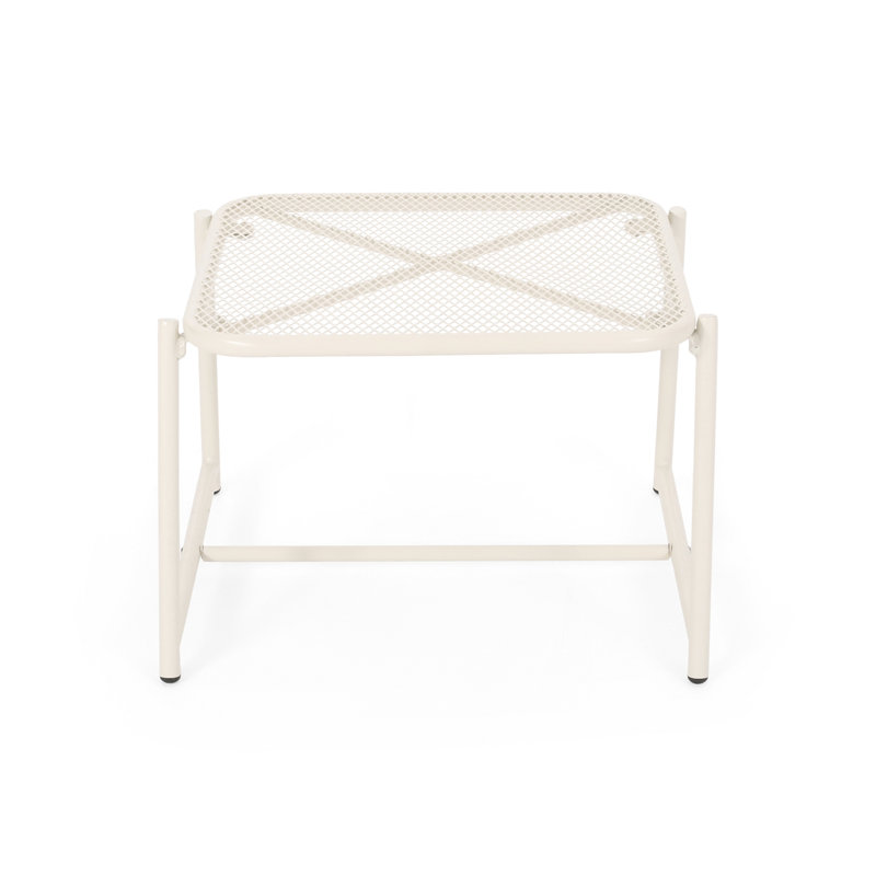 Table d'appoint Kincaid, Blanc mat, 13.25" H x 19.5" W x 18" D