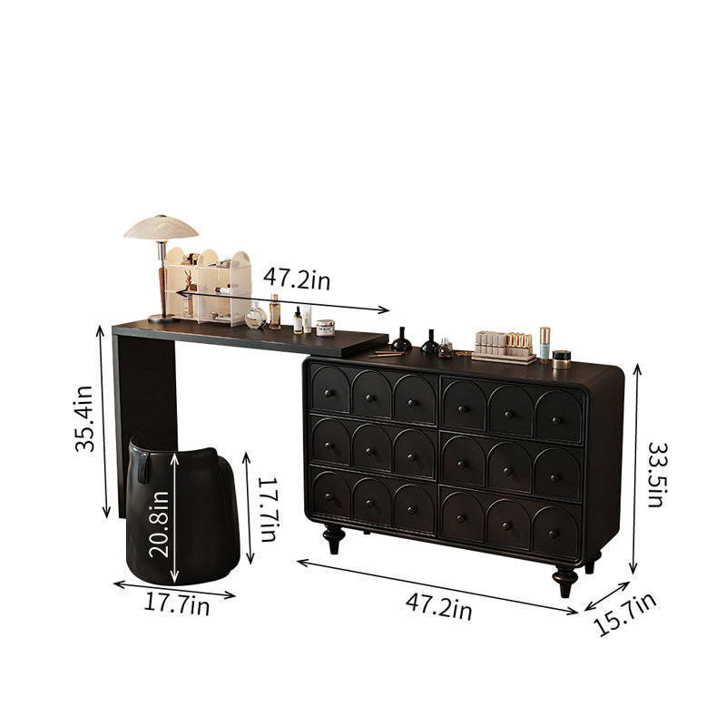 Keesean Vanity, Black