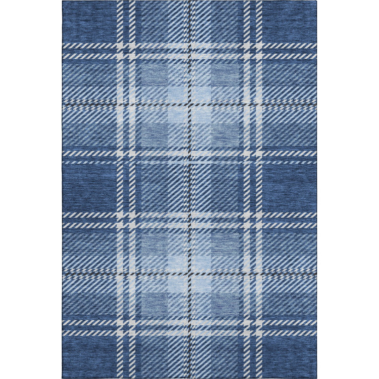 Premium Machine Washable Prisco Navy Rug