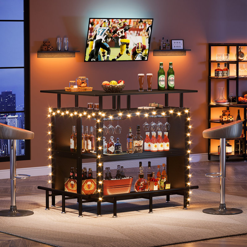 Bhima Bar Unit with Storage, Black