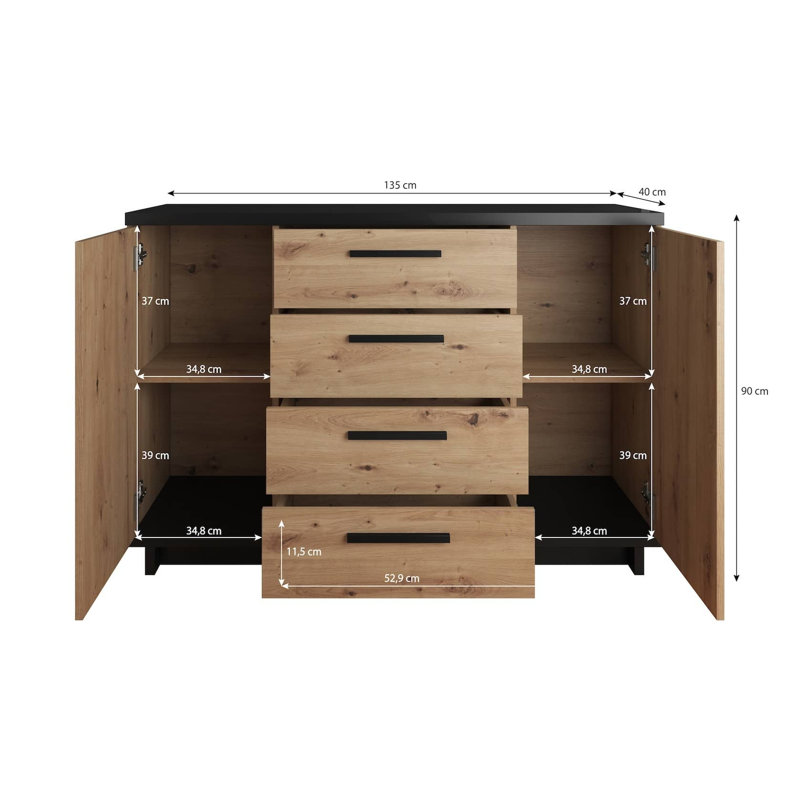 Trisler 135cm Sideboard