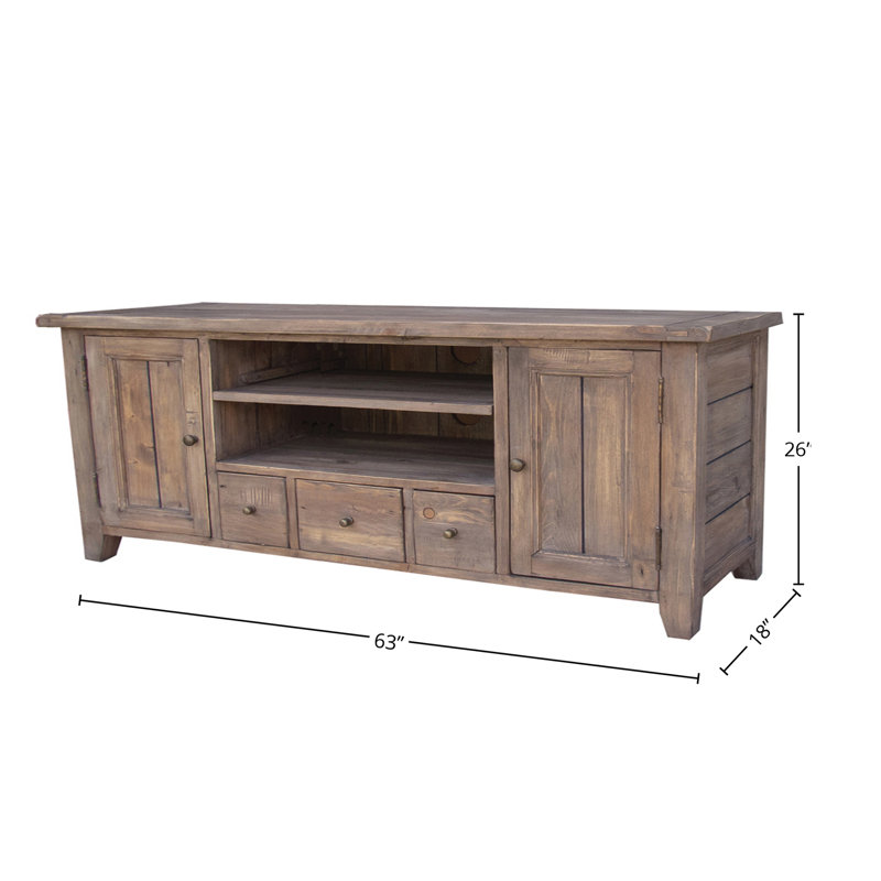 Felisita Solid Wood Entertainment Center, 63"
