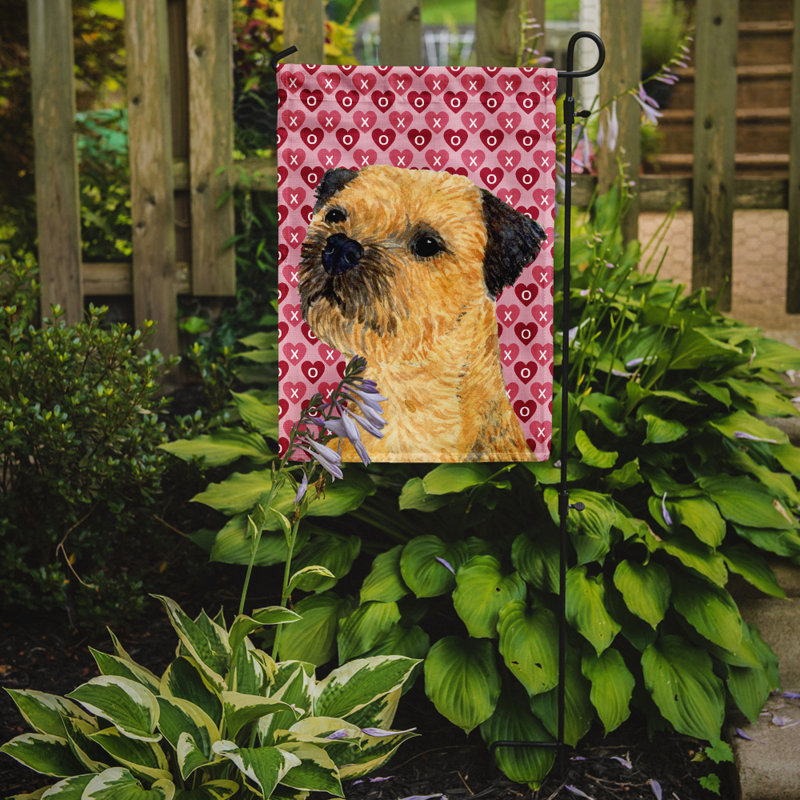 Drapeau de jardin Varastad, Border Terrier (beige et noir)