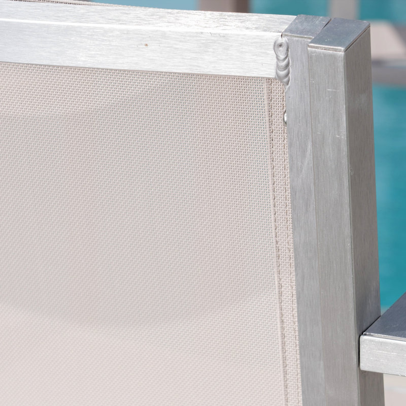 Ensemble de 2 tabourets 29,50 "avec cadre en aluminium antirouille