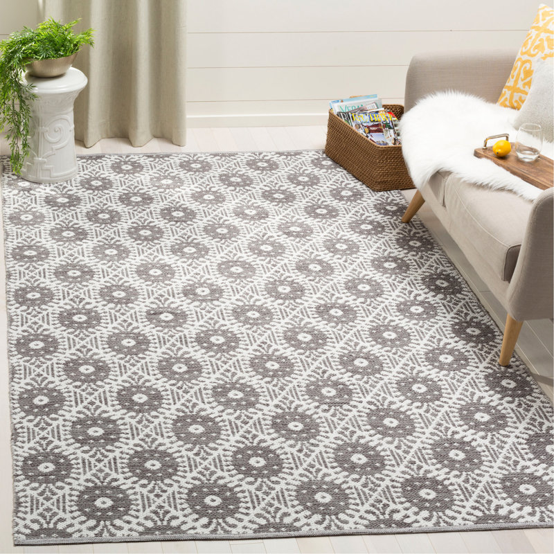 Tapis géométrique tissé à la main Clemence, Rectangle 8 pi x 10 pi