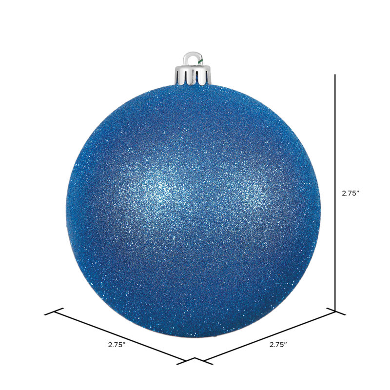 Ornement boule des Fêtes, Bleu, H 2,75 po x l 2,75 po x P 2,75 po