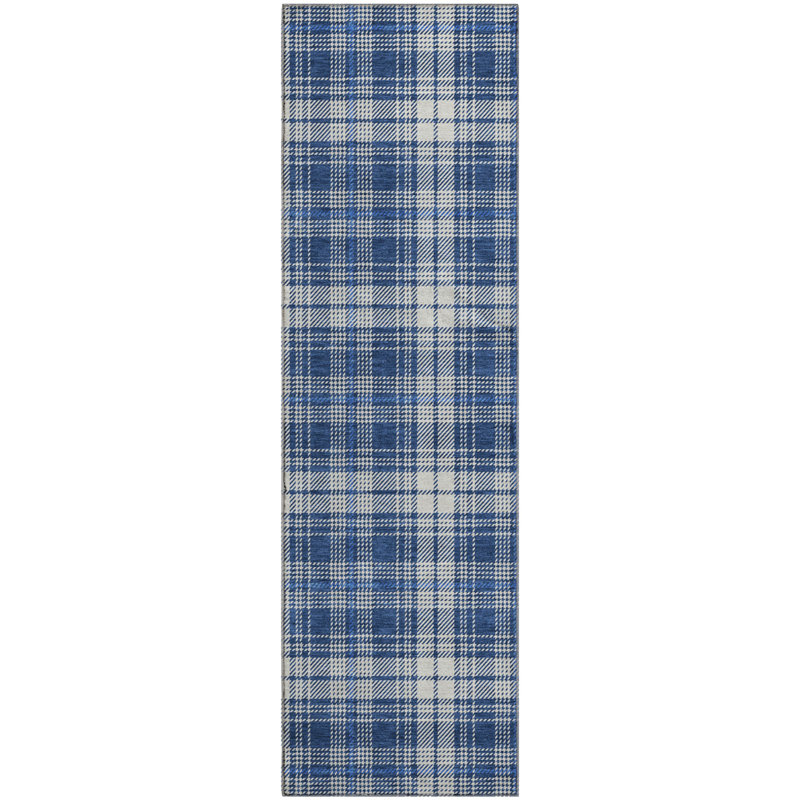 Premium Machine Washable Naglee AMF993 Plaid Rug, Runner 2'3" x 7'6"
