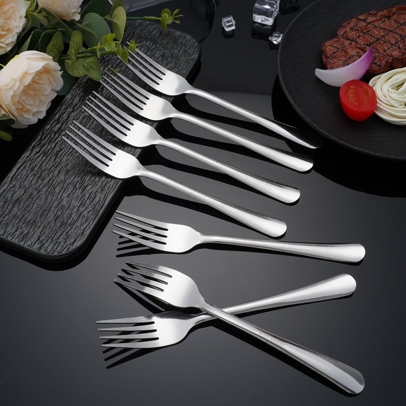 Ensemble de 36 fourchettes de table en acier inoxydable 36 pièces - Qualité commerciale et robustes - Couverts antirouille galvanisés pour le quotidien et les réceptions