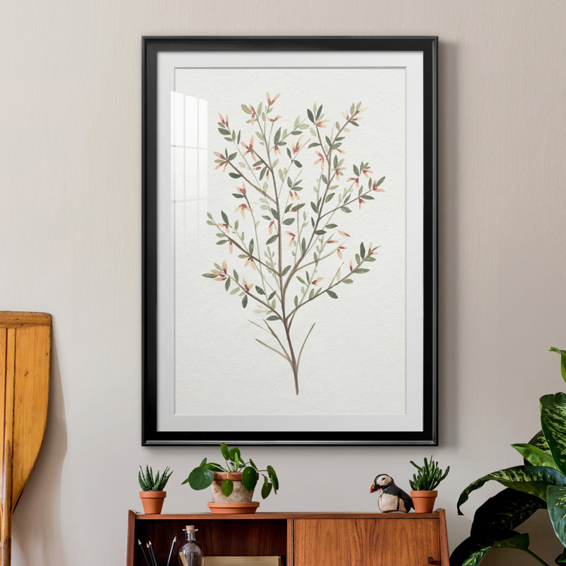 " Single Sprig III ", 42.5" H x 30.5" W x 1" D, Black
