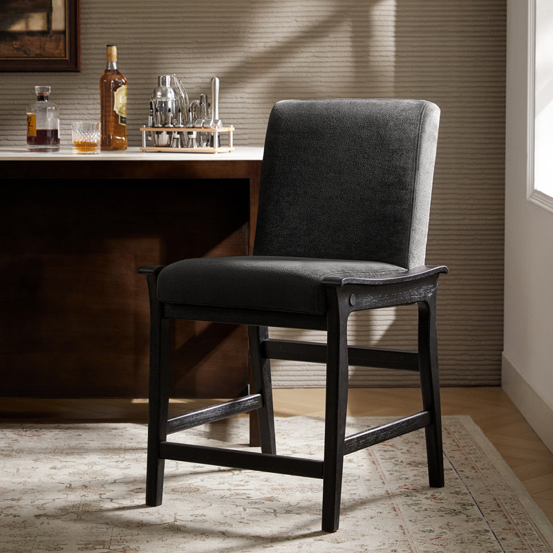 Chaise convertible en bois massif Wolfhurst , Noir