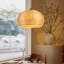 Luminaire suspendu dôme en rotin naturel 20 pouces 1 lumière