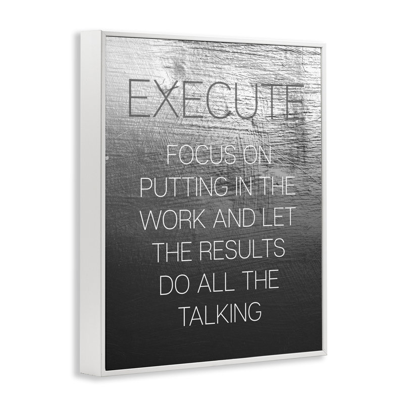  «Execute Motivation», art de la giclée encadrée par Daphne Polselli, H 14 po x l 11 po
