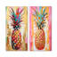 Golden Geometric Pineapple Fruit - fruits, ensemble de 2 reproductions d'art sur toile-700380171-700380168